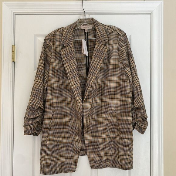 Philosophy Jackets & Blazers - Philosophy Women NWT Power Plaid Open Front Blazer 1X